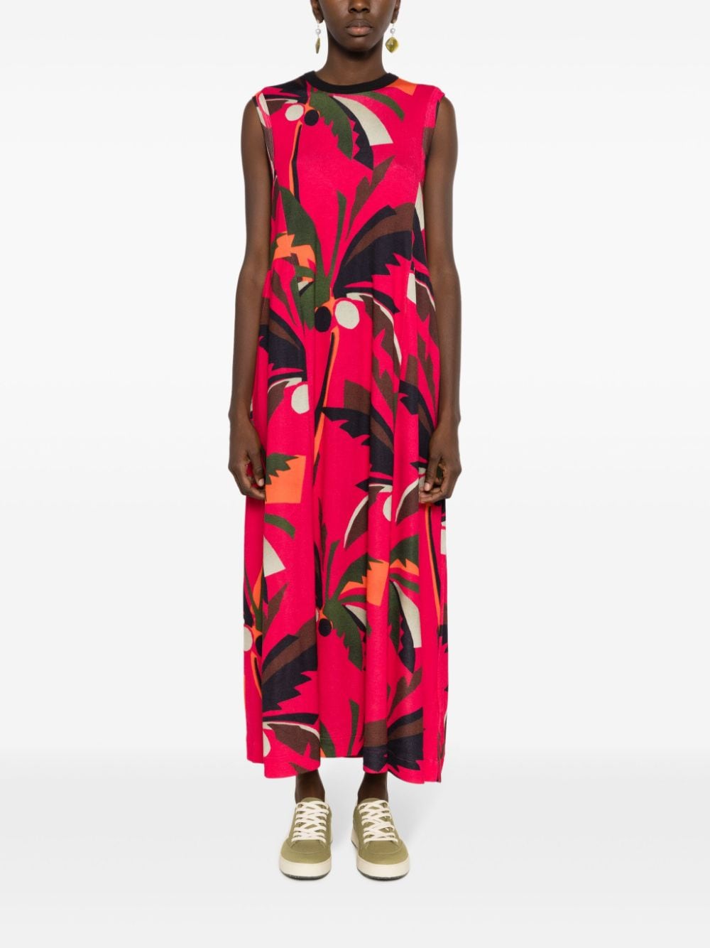 Osklen Maxi-jurk met print Rood