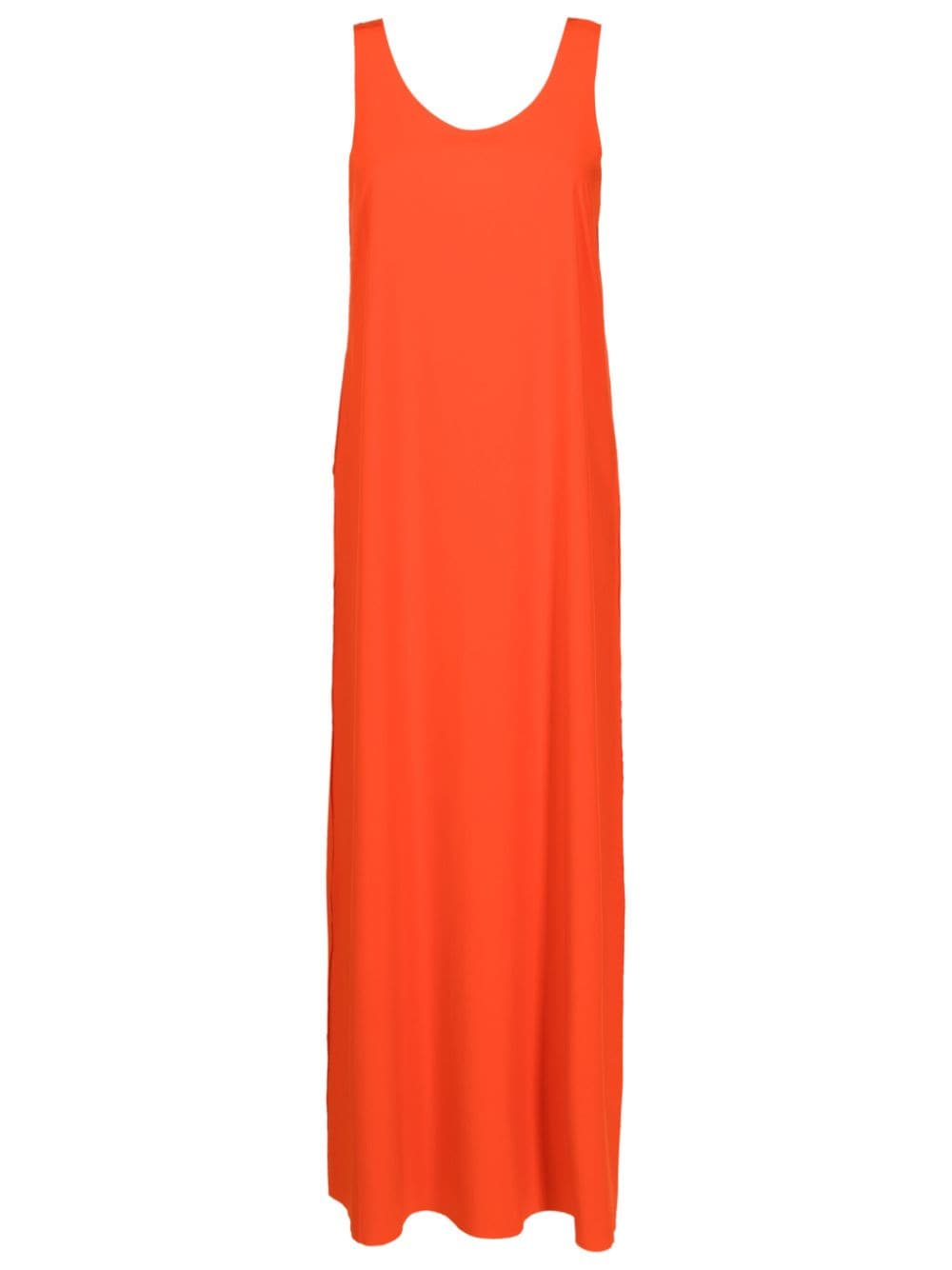 Osklen Sleeveless Shift Maxi Dress In Orange