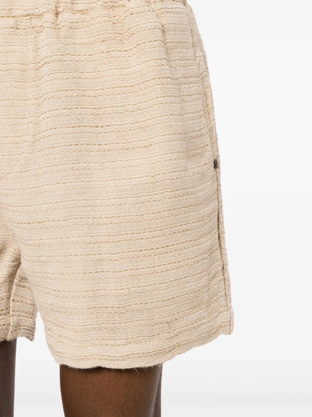 Osklen Rustic shorts met geborduurde streep Beige