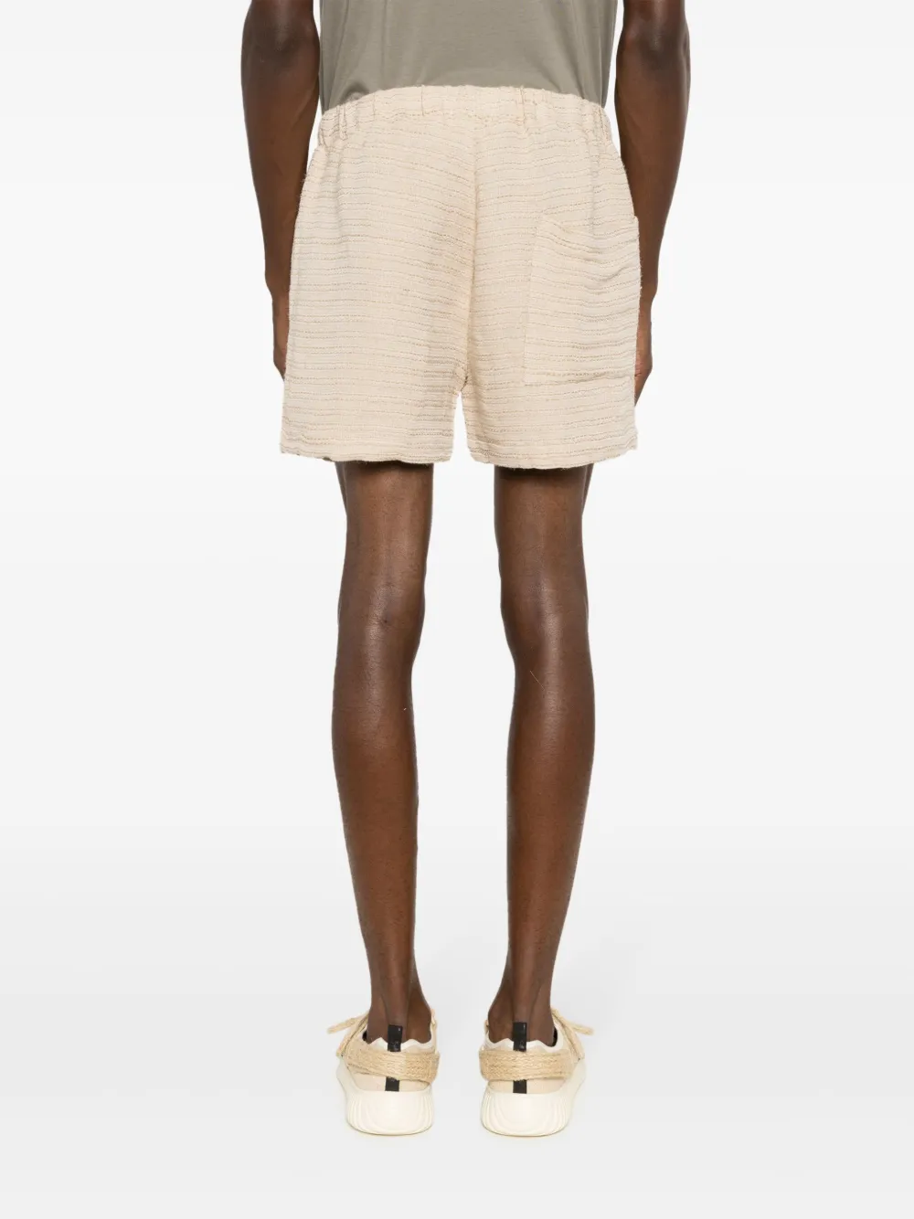Osklen Rustic shorts met geborduurde streep Beige