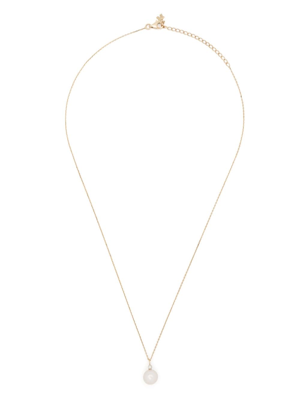 Shop Mateo 14kt Yellow Gold Dot Pearl And Diamond Necklace
