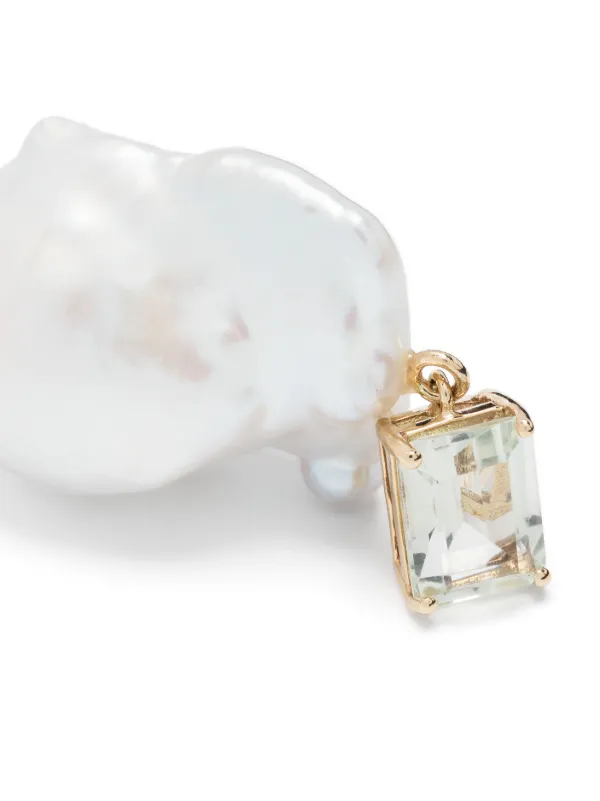 【MATEO】14-karat gold, pearl and amethyst イヤリング MATEO 14-karat gold amethyst earrings | NET-A-PORTER