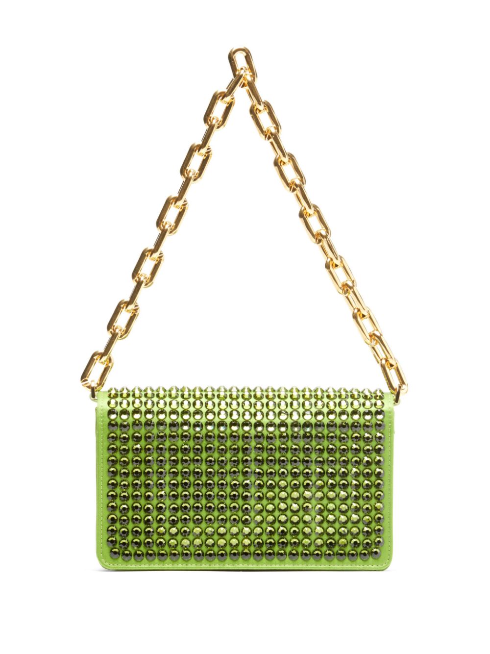 Nº21 crystal-embellished shoulder bag - Groen