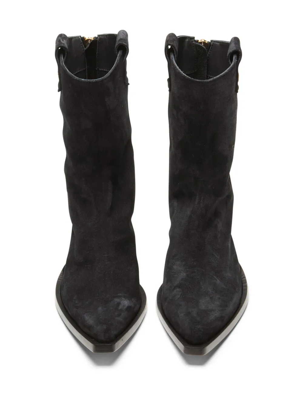 pointed suede ankle boots