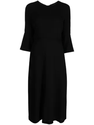 JANE Riley Midi Dress | Black | FARFETCH BN