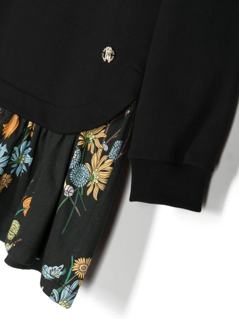 Roberto Cavalli Junior Sweater met bloemenprint Zwart