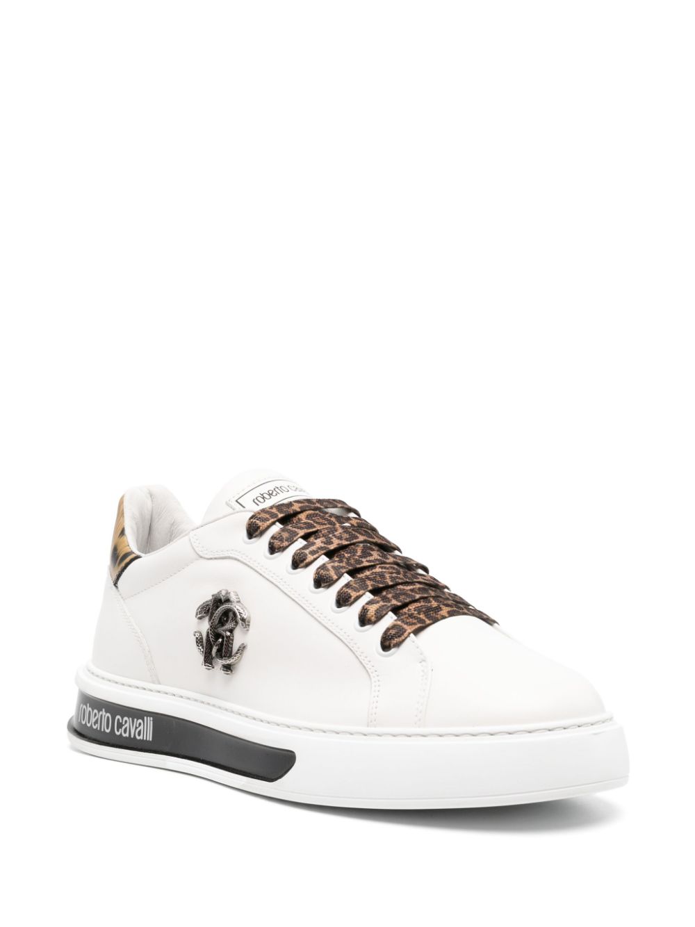 Roberto Cavalli Leren sneakers - Wit