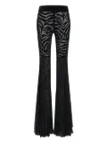 Roberto Cavalli Ray of Gold-print flared trousers - Black