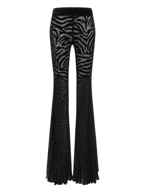 Roberto Cavalli Ray of Gold-print flared trousers