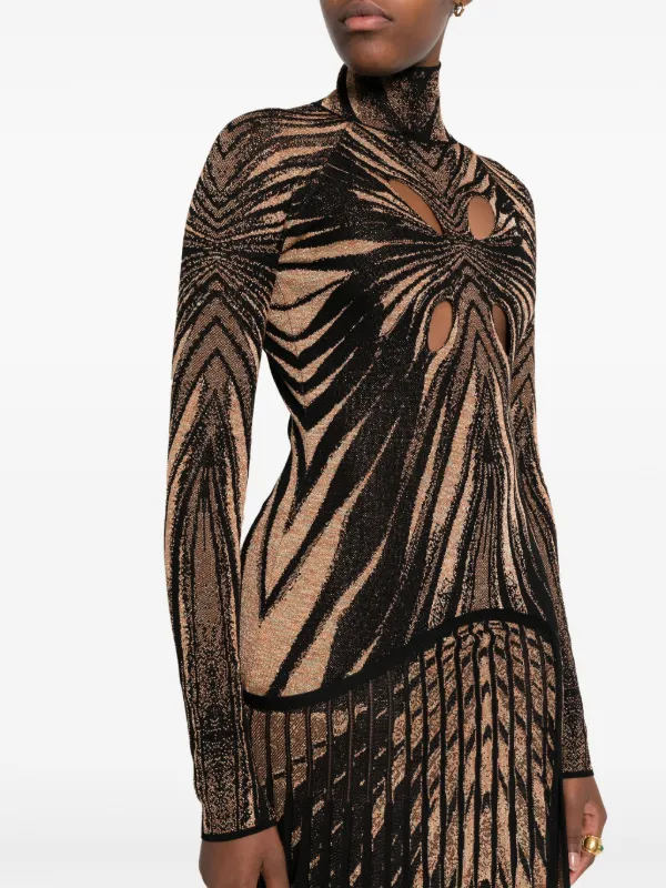 Roberto Cavalli cut-out Detail Long Dress | Black | FARFETCH