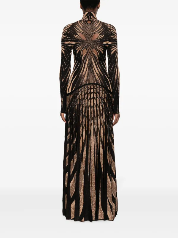 robertocavalli　ロングドレス Roberto Cavalli cut-out Detail Long Dress | Black | FARFETCH
