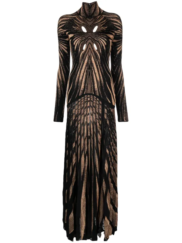 Roberto Cavalli store Women's Maxi Long-sleeve Dress