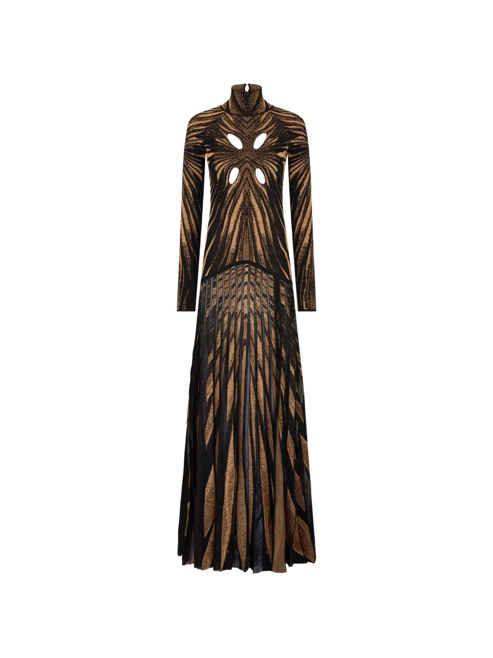 Roberto Cavalli cut-out detail long dress - 01080 MULTICOLOR
