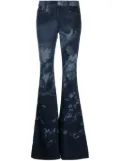 Roberto Cavalli baroque-pattern flared jeans - Blue