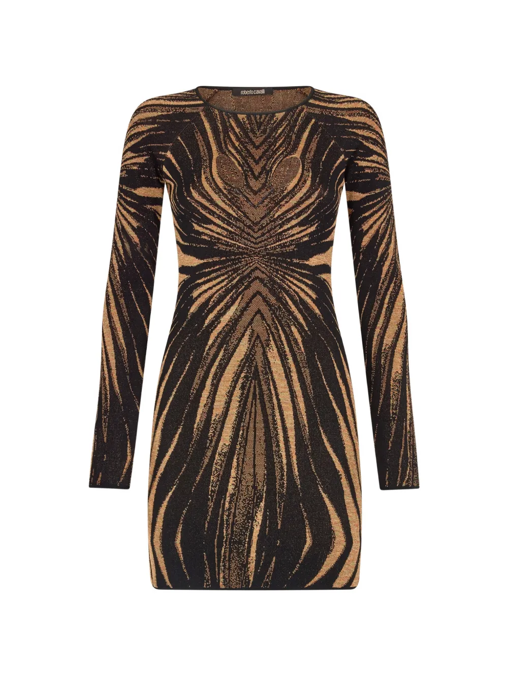 Roberto Cavalli Abito corto con motivo jacquard - 01080 MULTICOLOR