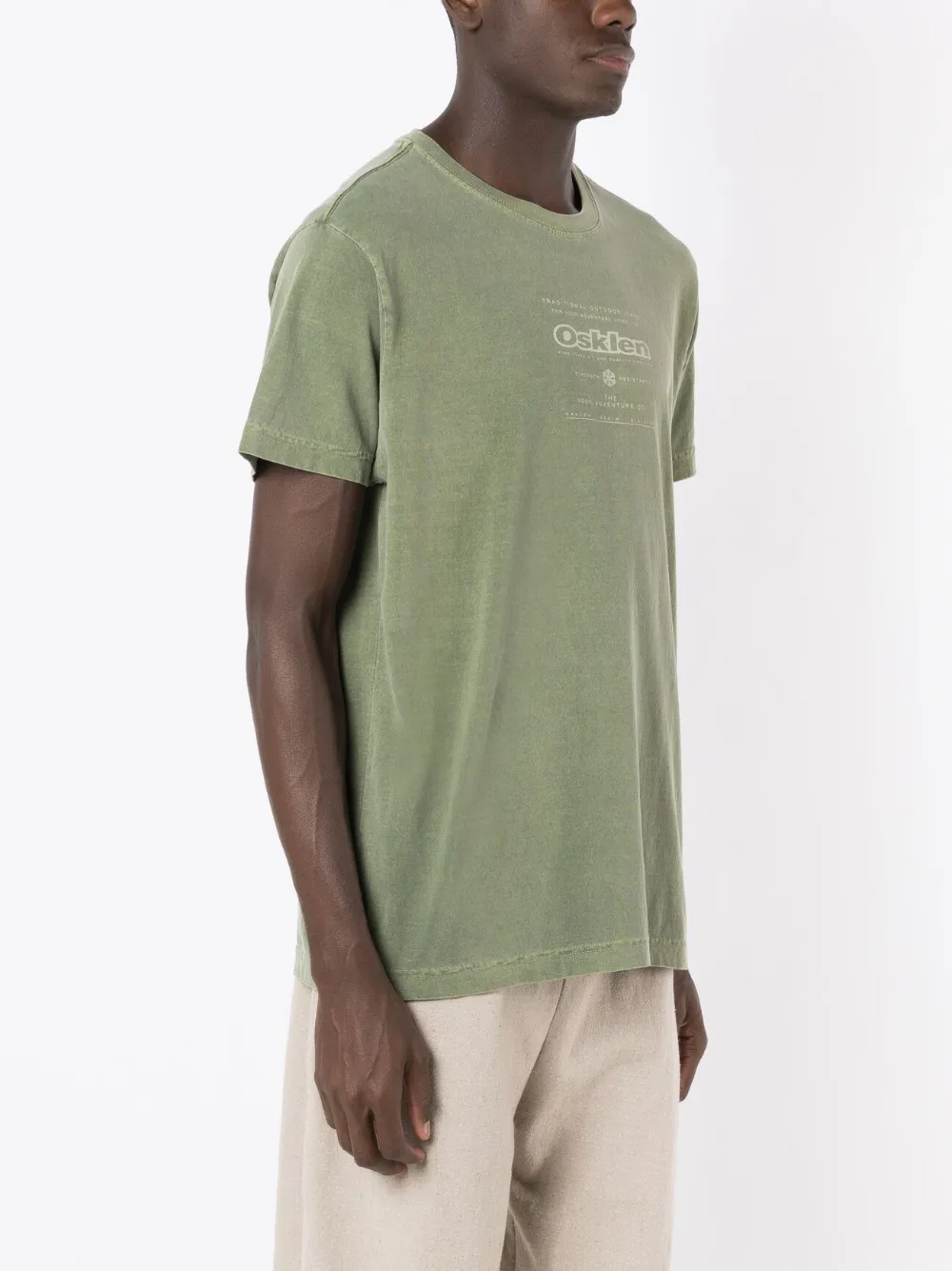 Osklen T-shirt met logoprint Groen