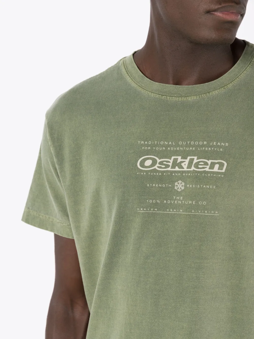 Osklen T-shirt met logoprint Groen