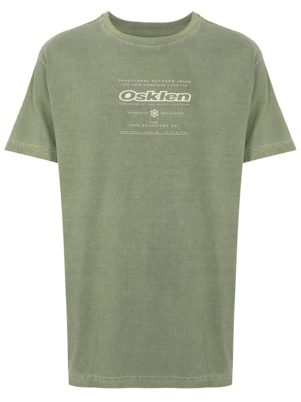 Osklen T-shirt met logoprint Groen