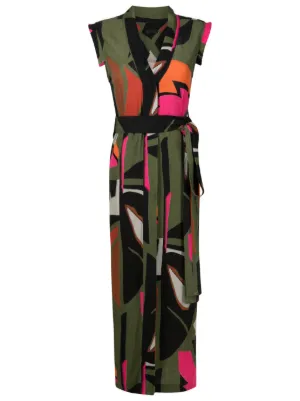 Foliage print clearance maxi skirt romper