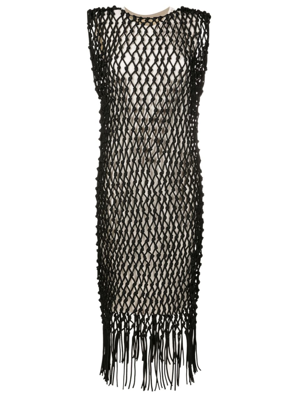 Osklen Gelaagde maxi-jurk Zwart