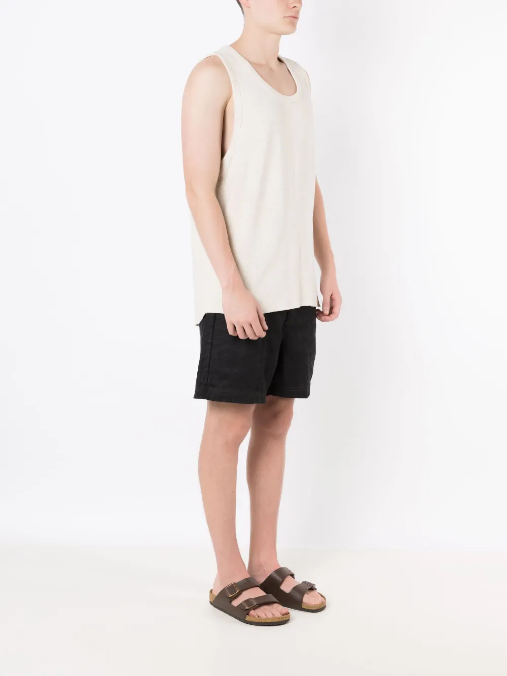 Osklen Yogue geribbelde tanktop Beige