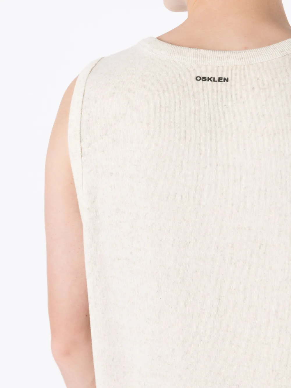 Osklen Yogue geribbelde tanktop Beige