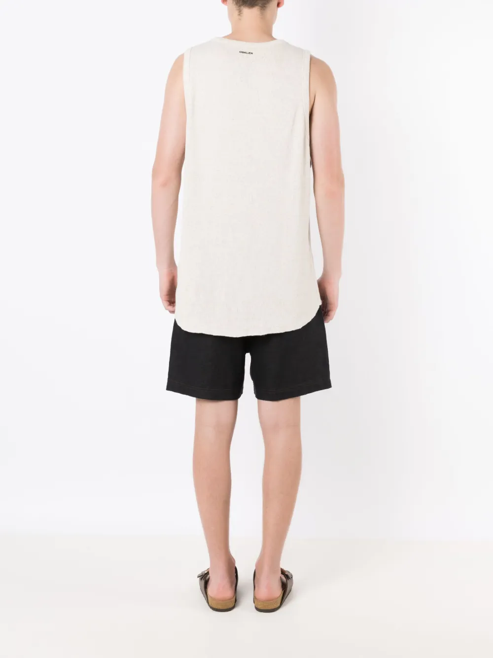 Osklen Yogue geribbelde tanktop Beige