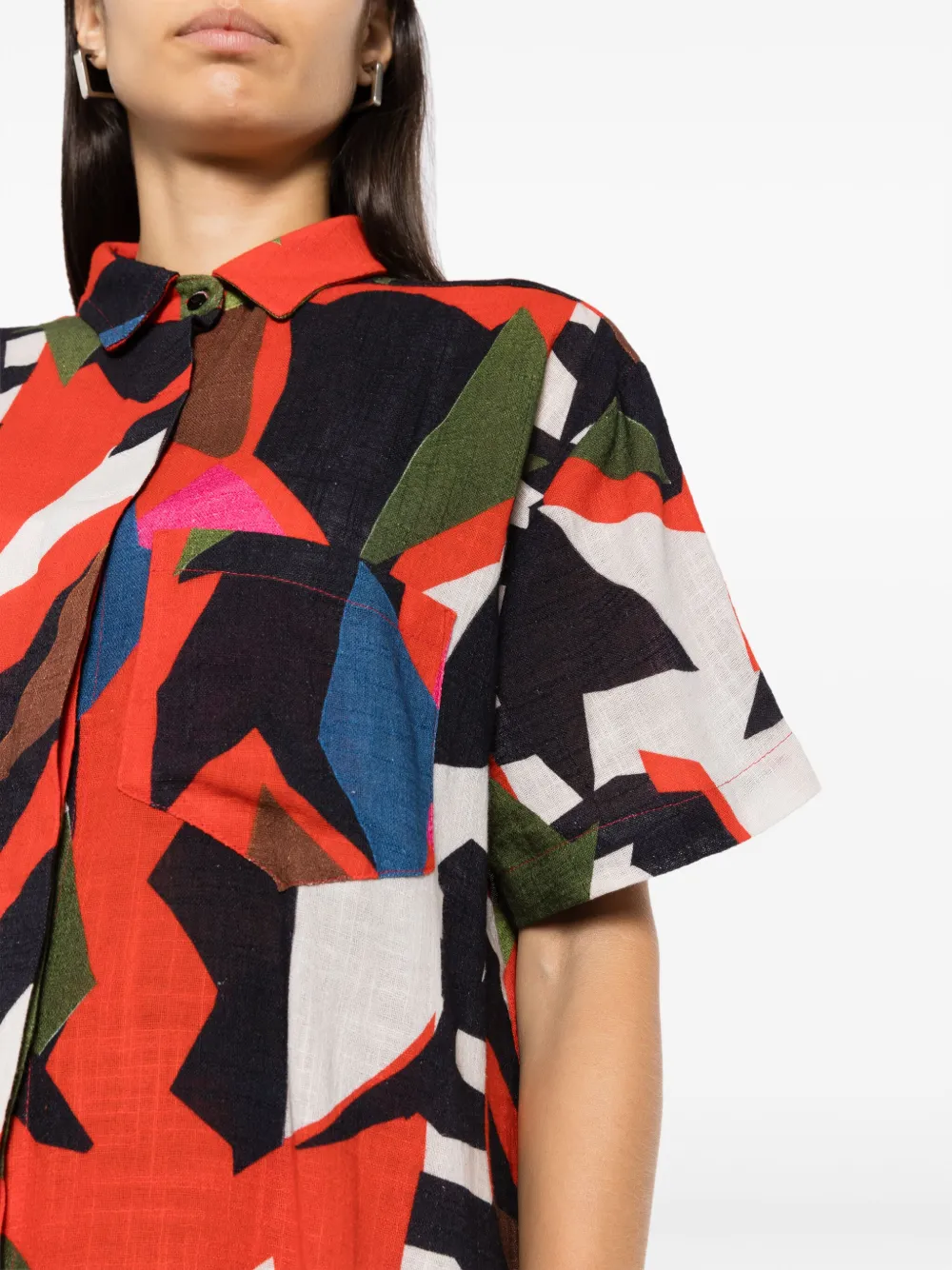 ABACAXI 抽象印花衬衫