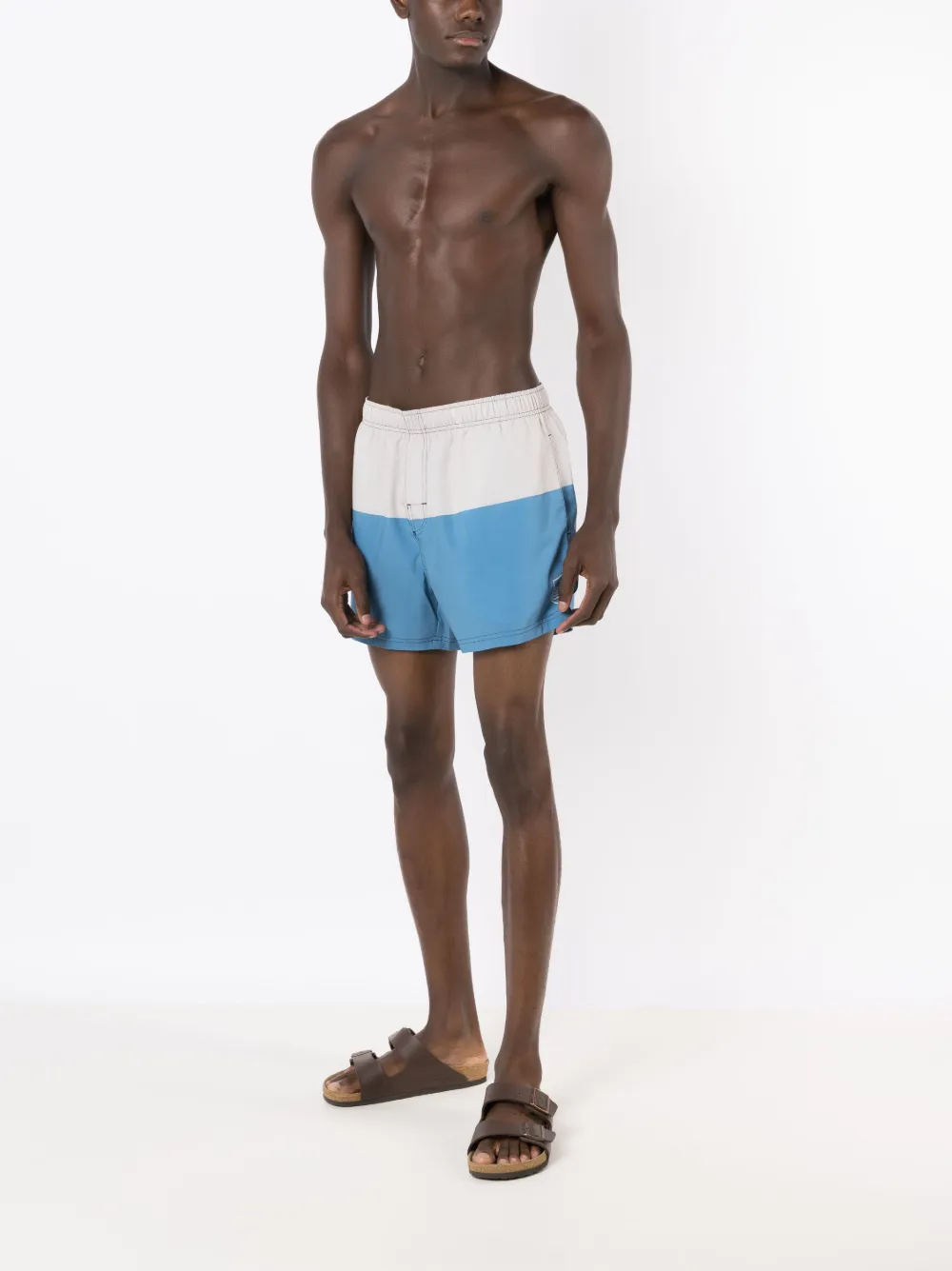 Osklen Tweekleurige shorts - Beige