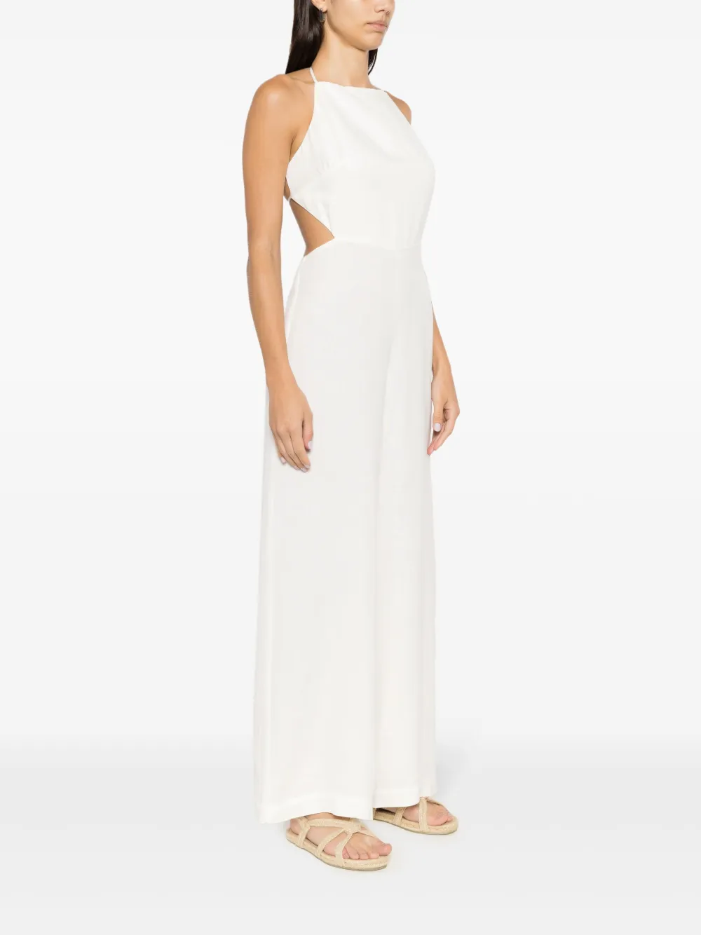 Osklen Sleeveless Cotton Jumpsuit In White