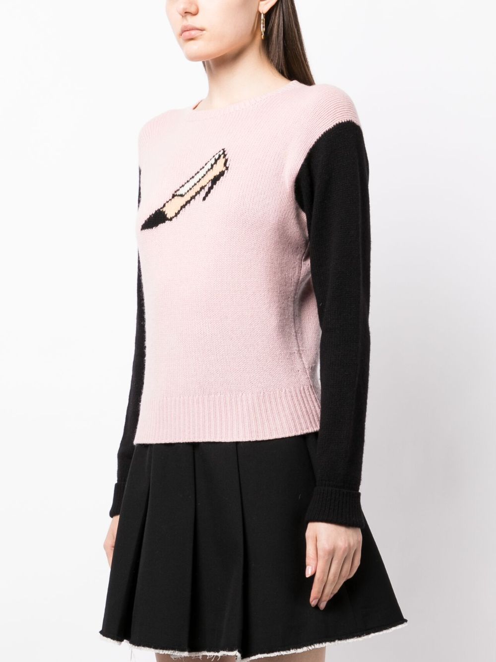 Pre-owned Chanel 1995 Shoe-motif Cashmere Jumper In Pink