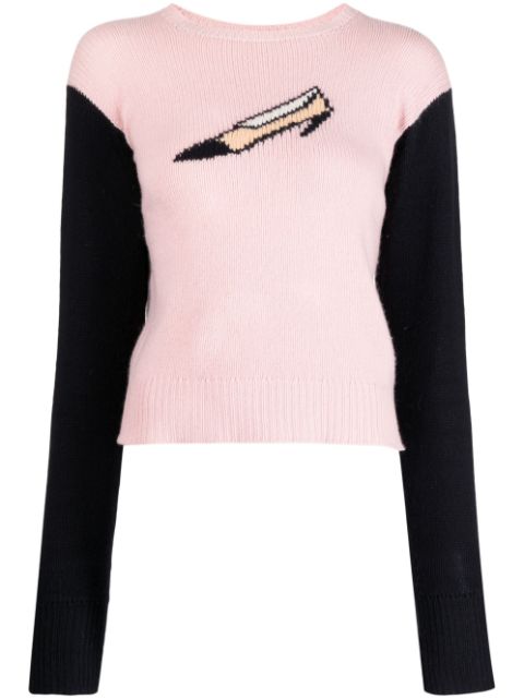 CHANEL 1995 shoe-motif cashmere jumper Women