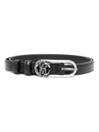 robertto cavalli レザーベルト Roberto Cavalli RC-buckle Leather Belt | Black | FARFETCH