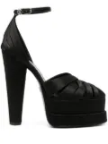 Roberto Cavalli caged leather platform sandals - Black
