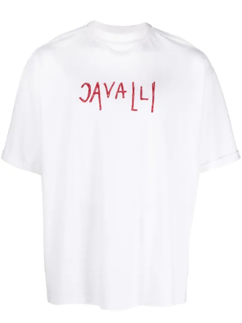 Roberto Cavalli - logo-embroidered short-sleeve T-shirt