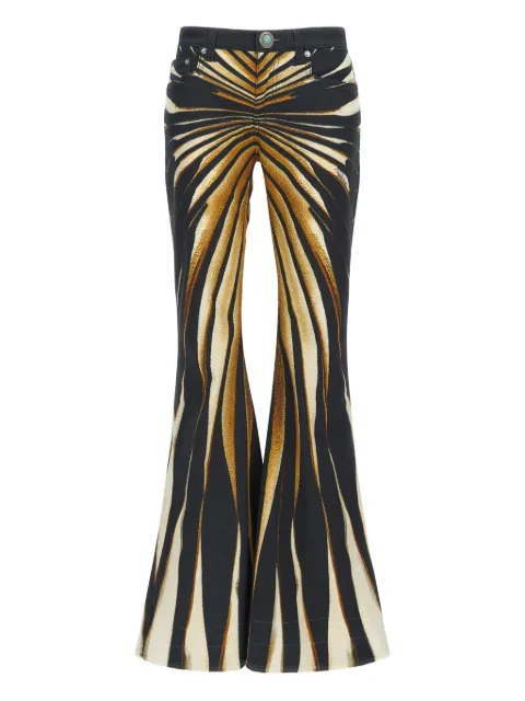 Roberto Cavalli pantalones acampanados estampados