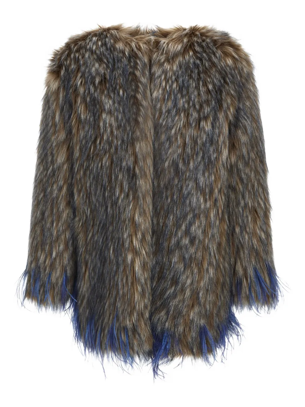 Roberto Cavalli feather-effect coat - Grey