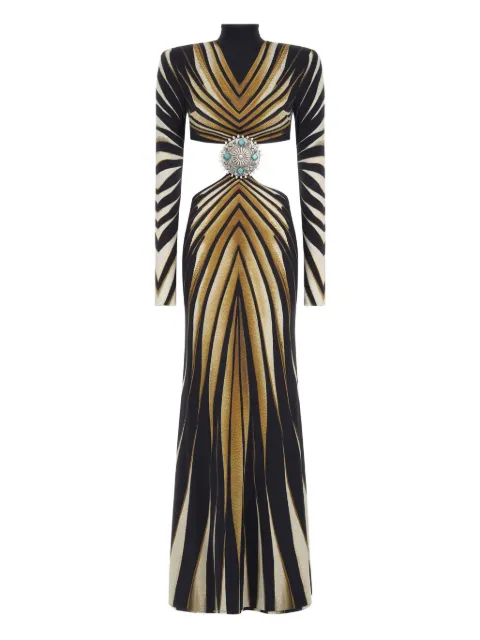 Roberto Cavalli Ray Of Gold-print gown