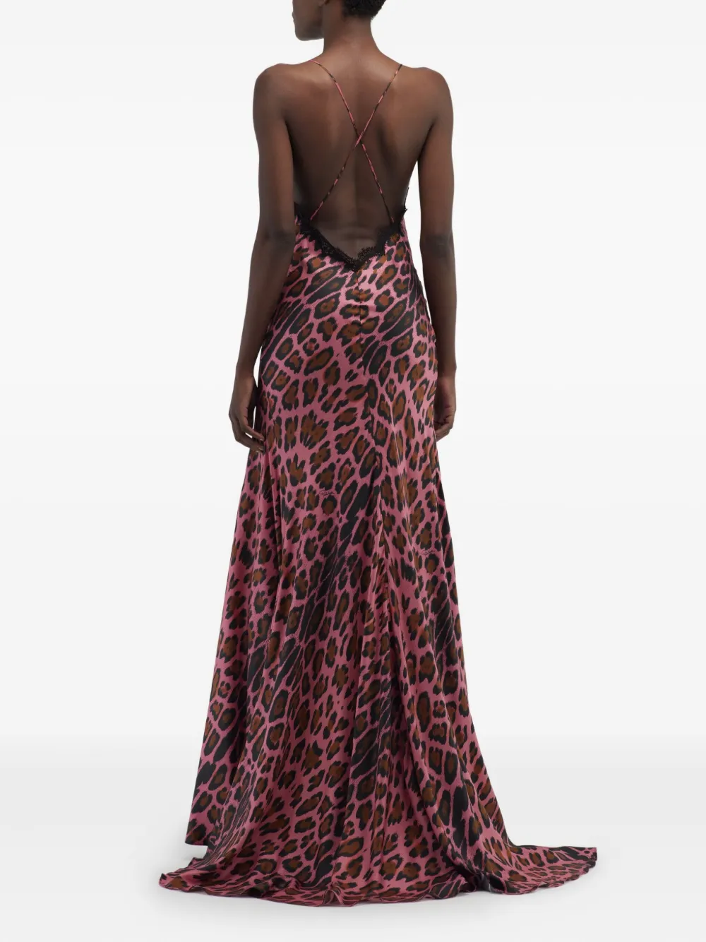 ROBERTO CAVALLI LEOPARD-PRINT MAXI DRESS
