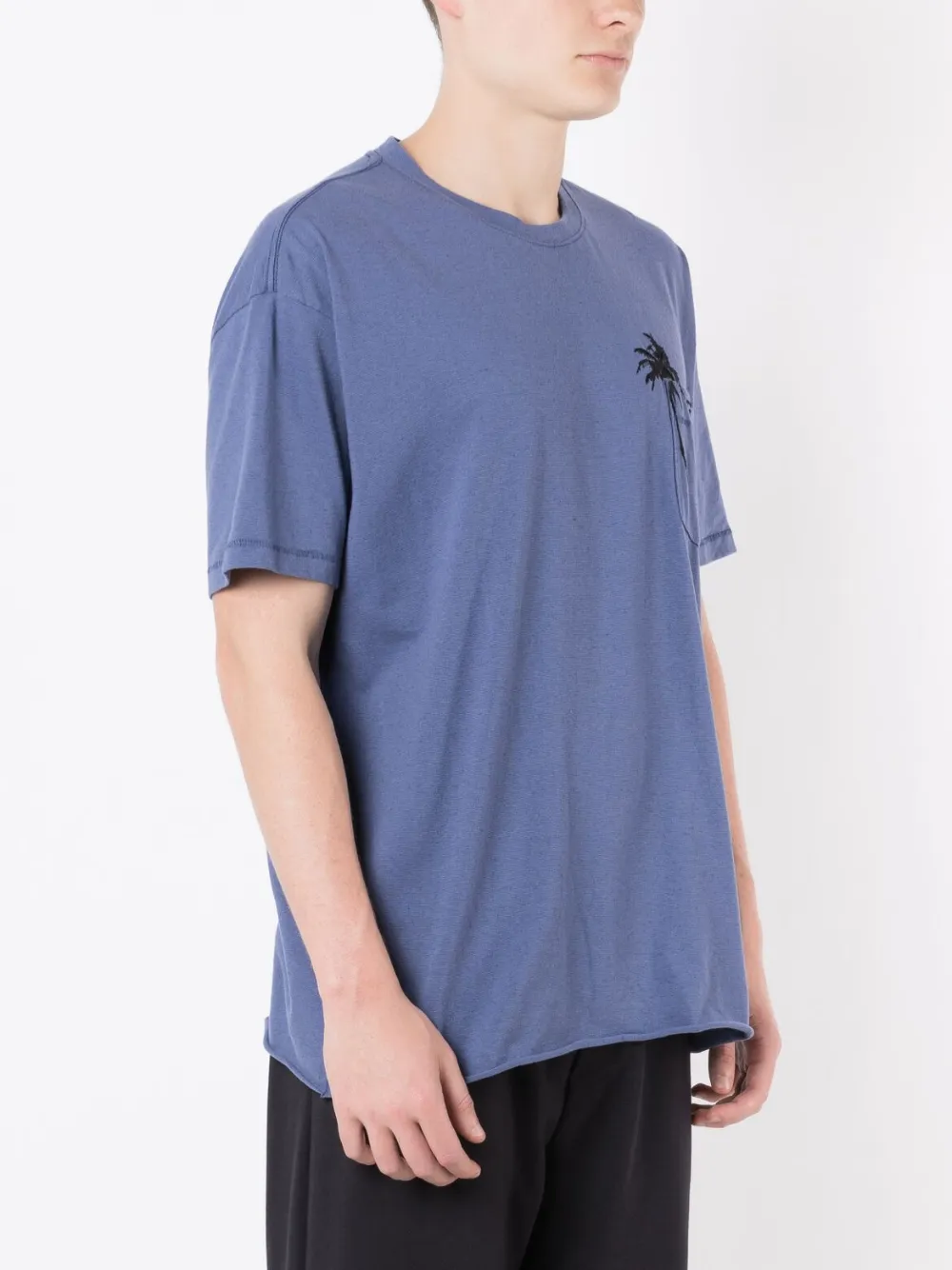 Osklen T-shirt met palmboomprint Blauw