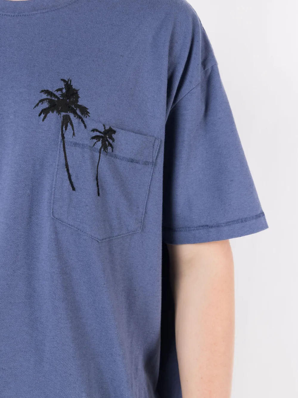 Osklen T-shirt met palmboomprint Blauw