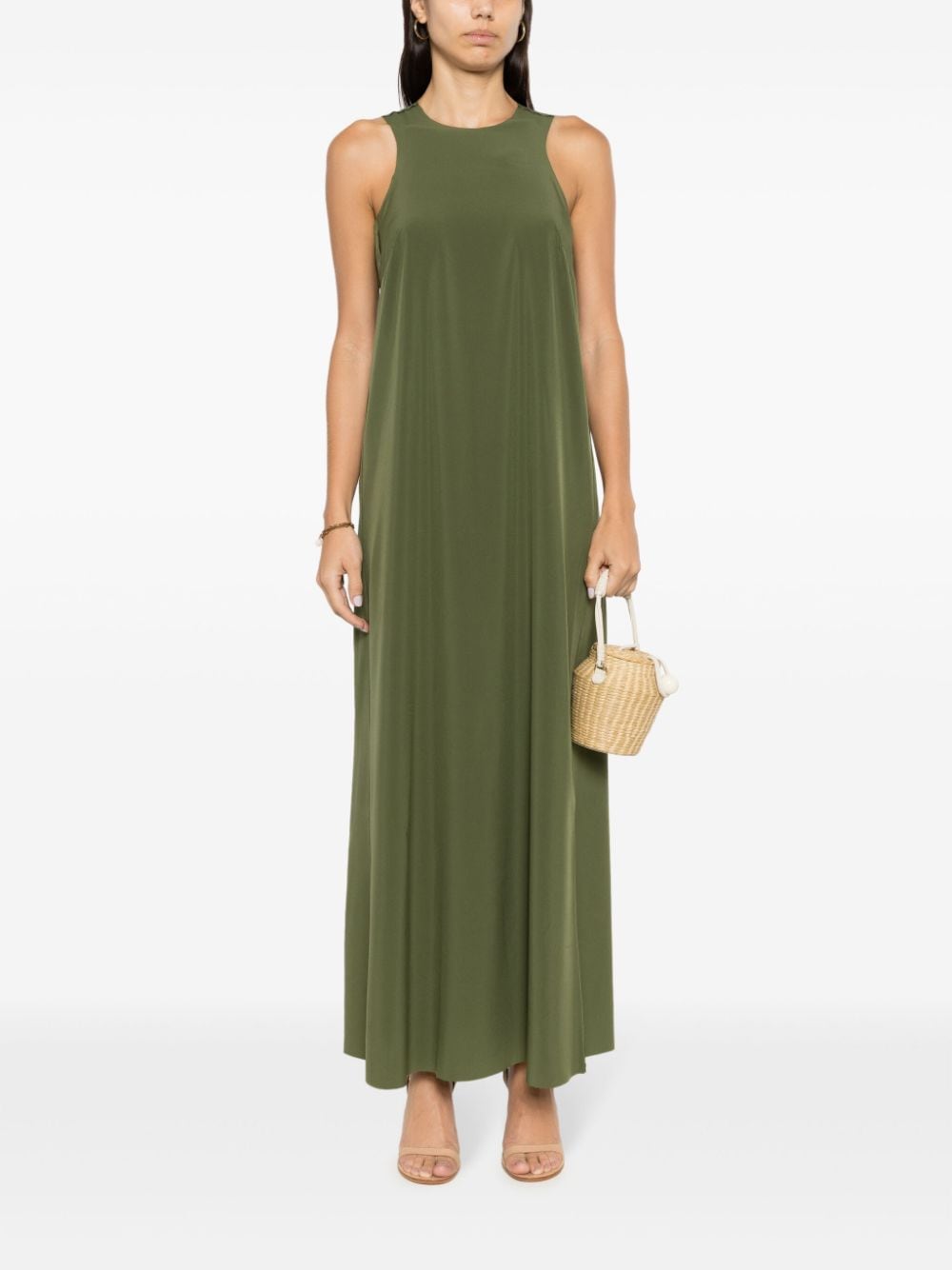 Osklen Maxi-jurk met ronde hals - Groen