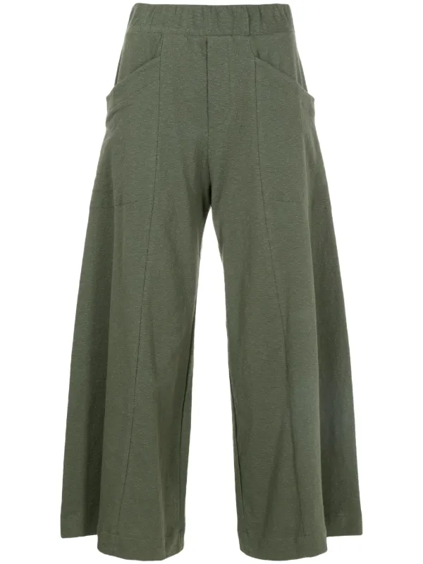 Stretch cotton cropped deals trousers