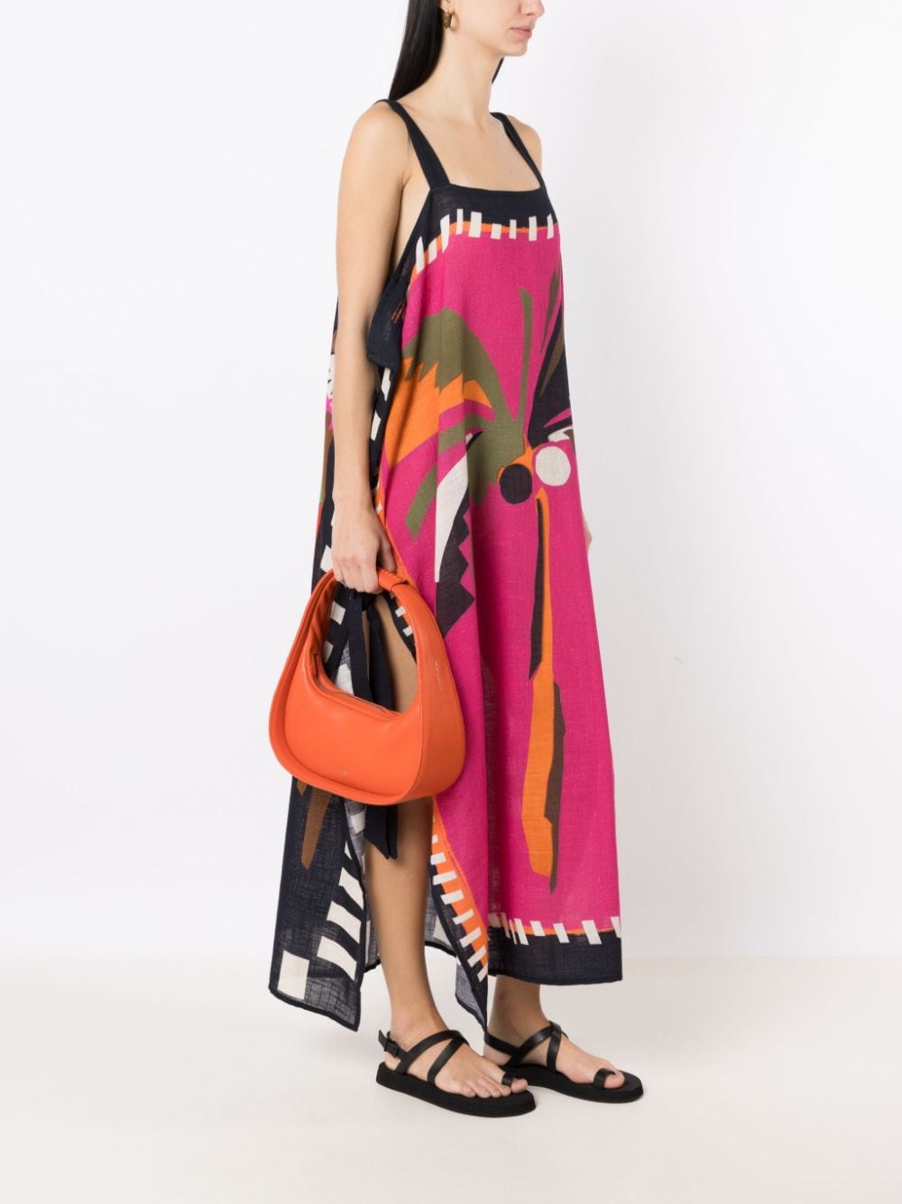 Osklen Maxi-jurk met palmboomprint - Veelkleurig