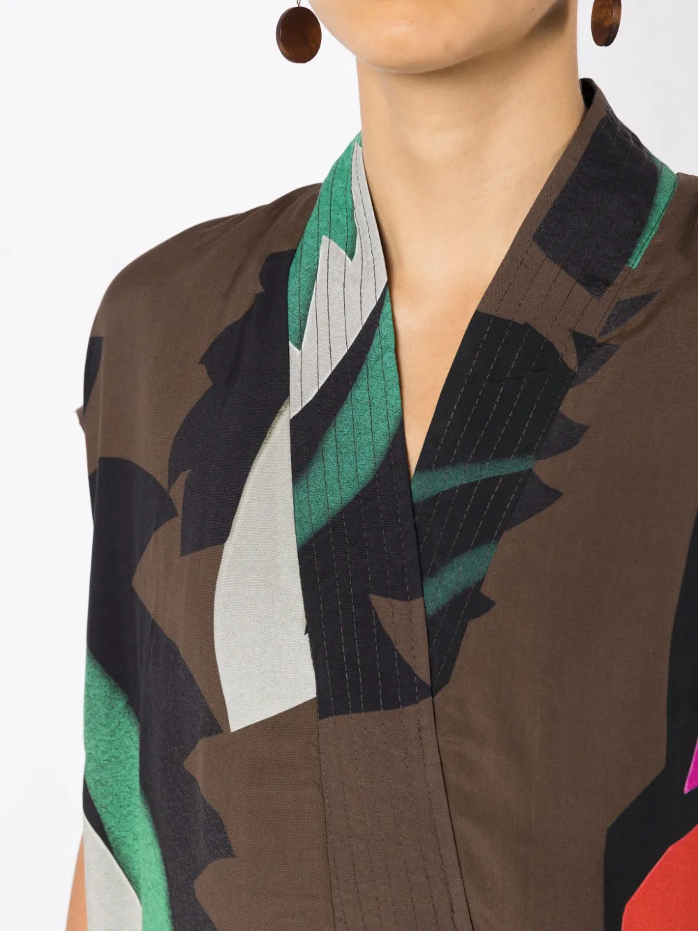 Osklen Bahia Jumpsuit Mit Palmen-print In Brown