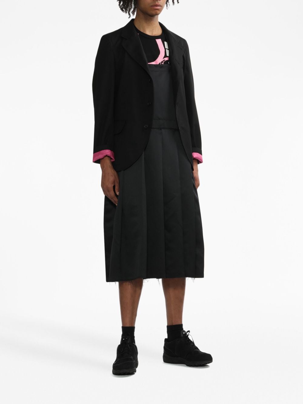 Black Comme Des Garçons Blazer met gekerfde revers - Zwart