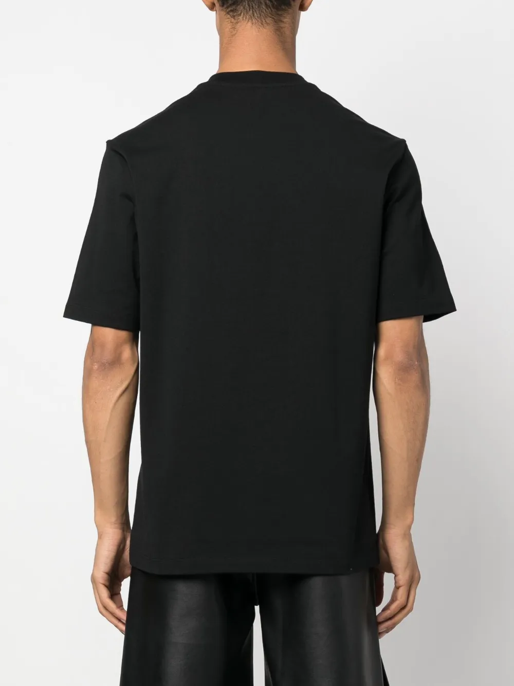 Shop Ferragamo Logo-print Cotton T-shirt In Black