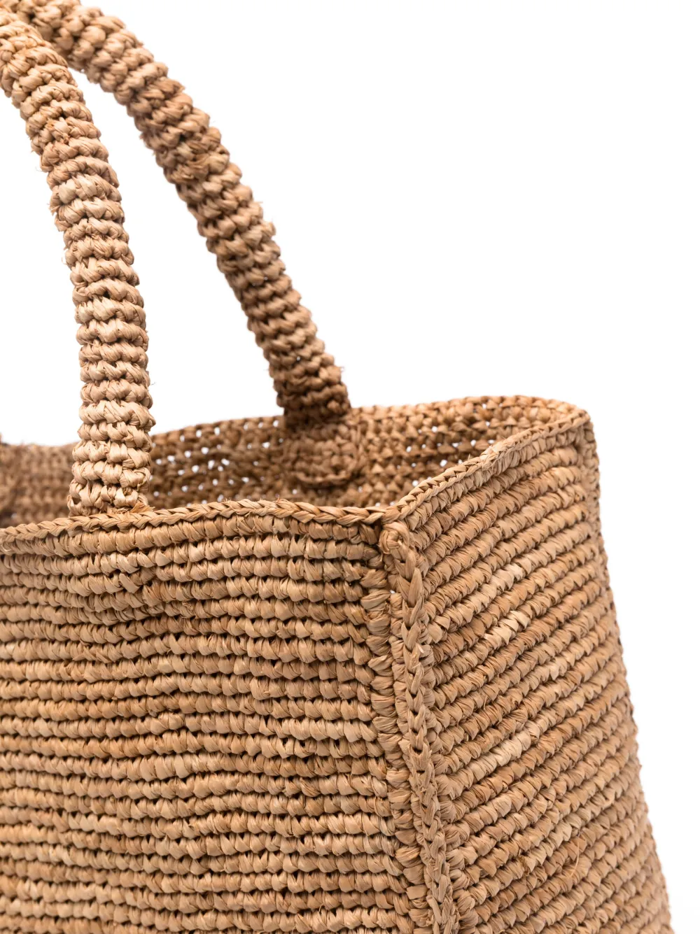 Shop Manebi Interwoven Raffia Tote Bag In Neutrals