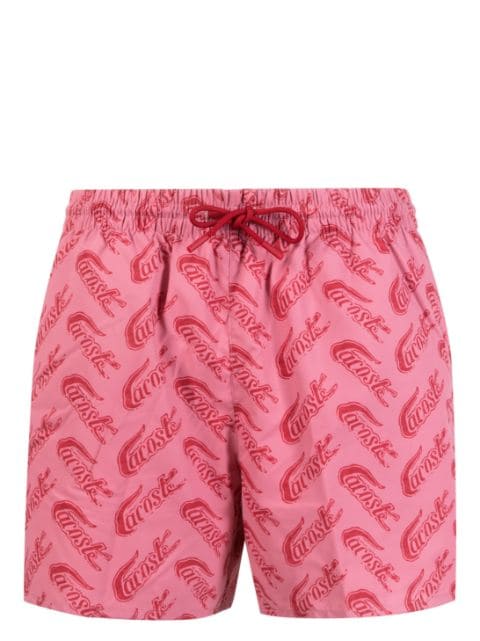 Lacoste - logo-print swim shorts