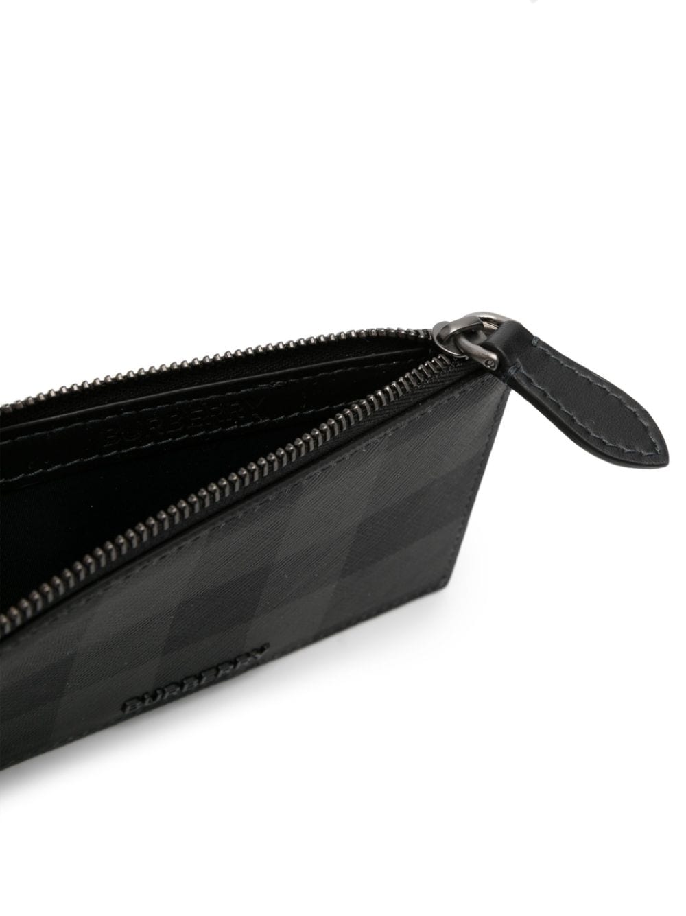 Shop Burberry Logo-plaque Check-pattern Wallet In Schwarz